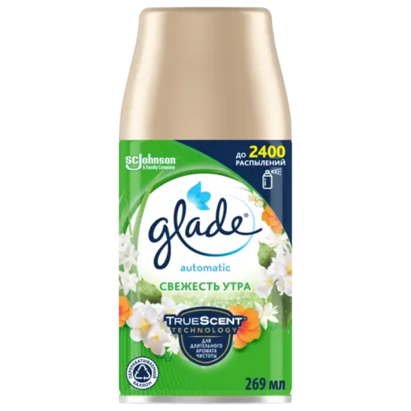 Glade Освежитель воздуха Automatic Свежесть утра сменный баллон 269 мл