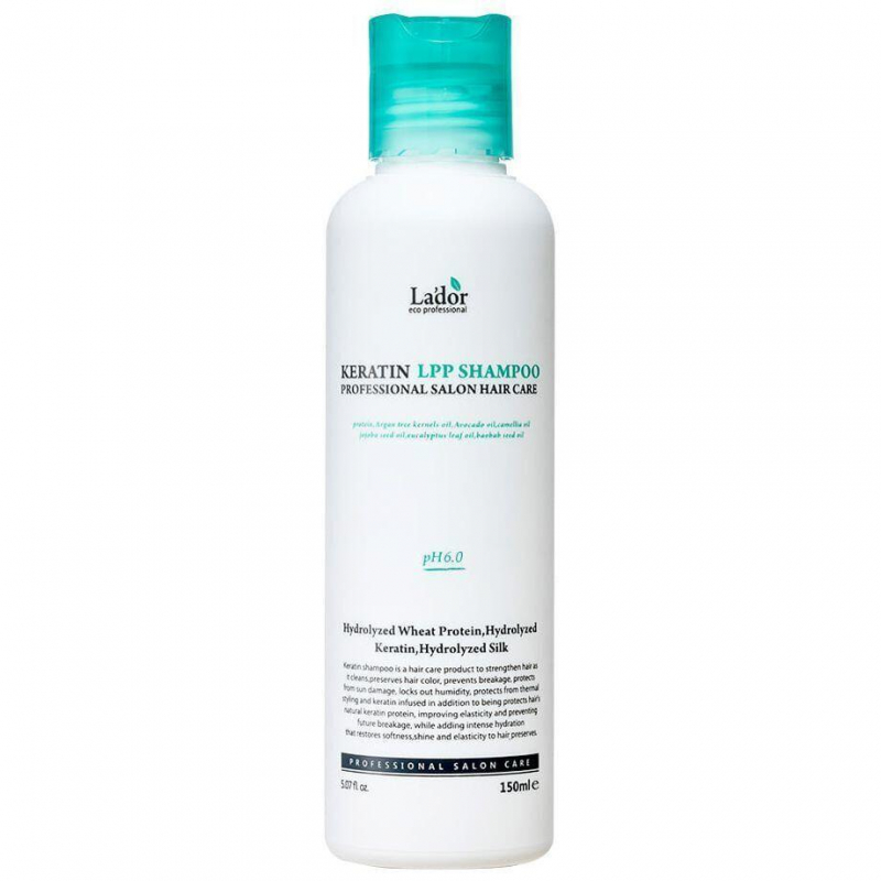 Безсульфатный шампунь для волос с кератином La'dor (Ладор) Keratin Lpp Shampoo (150мл)