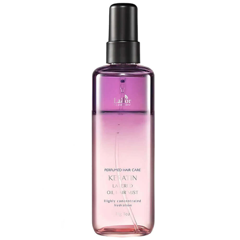 Парфюмированный двухфазный мист для волос Lador (Ладор) Keratin Layered Oil Mist Fig Tea (130мл)