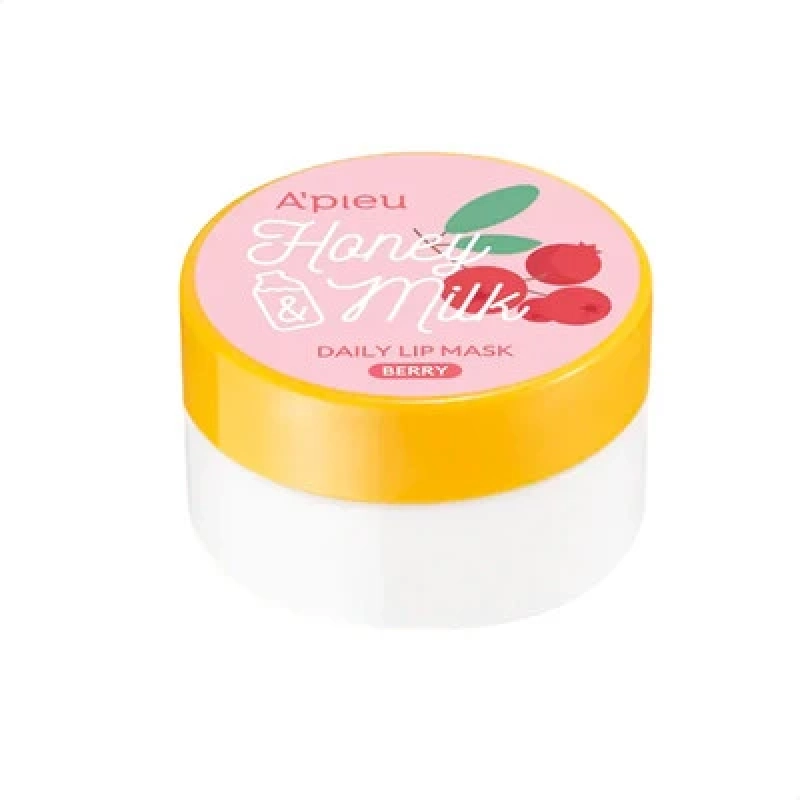 A'PIEU Ночная восстанавливающая ягодная маска для губ Honey & Milk Daily Lip Mask Berry, 6 мл