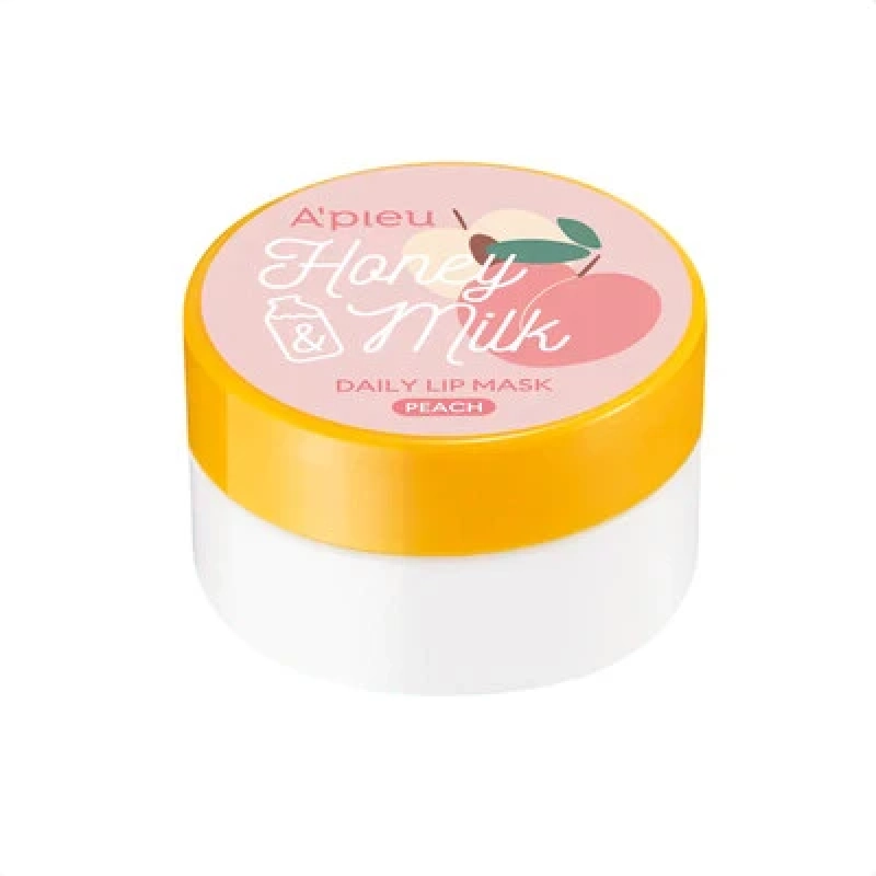 A'PIEU Ночная восстанавливающая персиковая маска для губ Honey & Milk Daily Lip Mask Peach, 6 мл