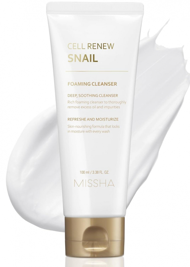 Регенерирующая пенка для умывания Missha/Миша Super Aqua Cell Renew Snail Cleansing Foam (100мл)