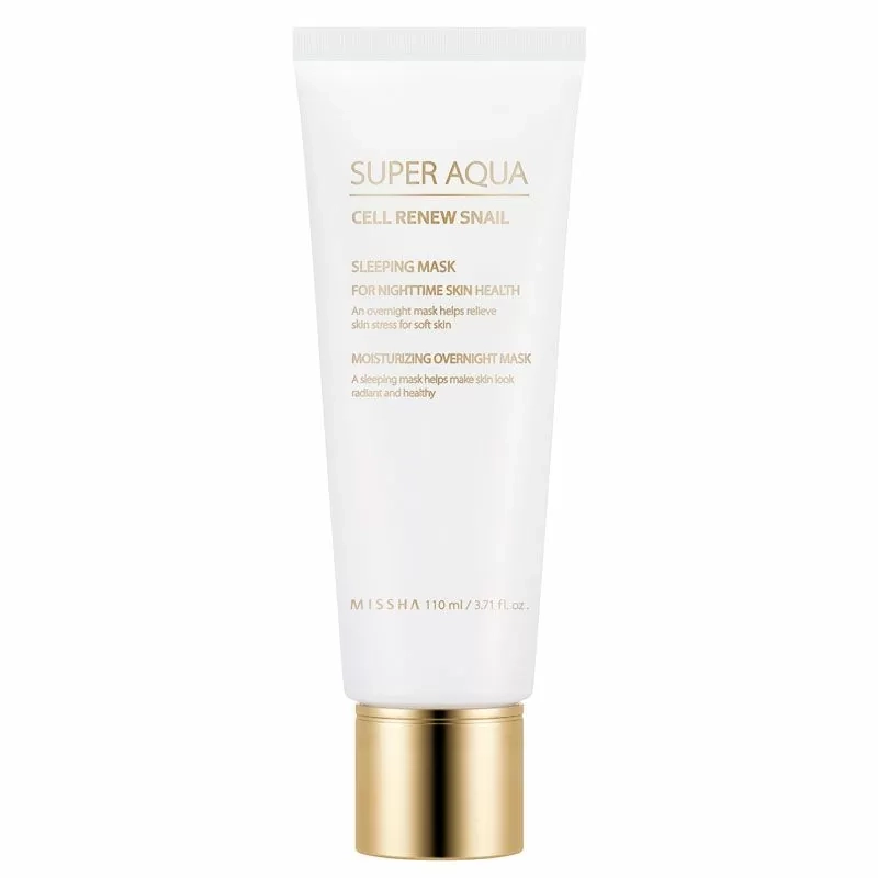 Регенерирующая ночная маска для лица с экстрактом улитки Missha/Миша Super Aqua Cell Renew Snail Sleeping Mask (110мл)