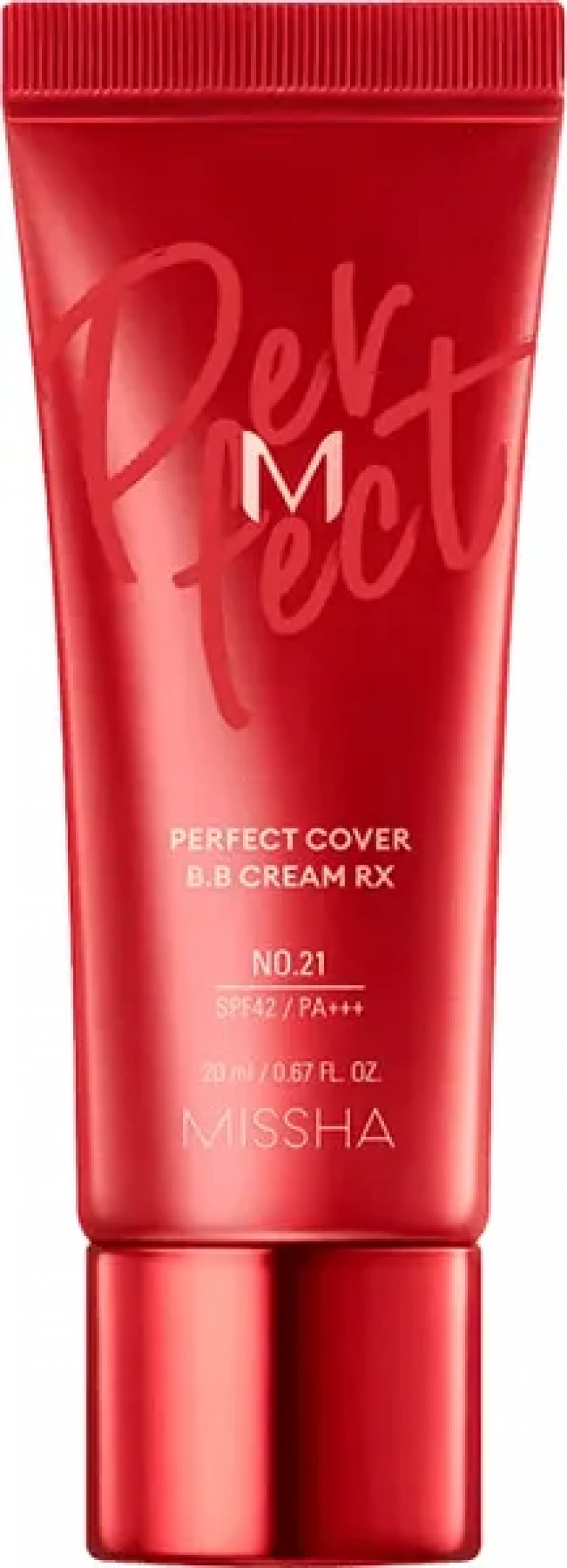 ББ-крем для лица обновленная версия Missha/Миша M Perfect Cover BB Cream RX (No.21/Light Beige) (20мл)