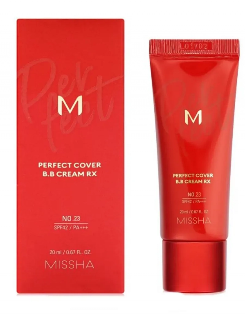 ББ-крем для лица обновленная версия Missha/Миша M Perfect Cover BB Cream RX (No.23/Natural Beige) (20мл)