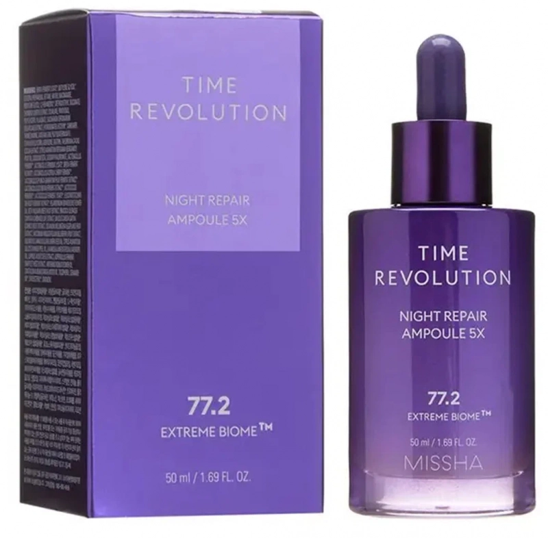 Антивозрастная ночная ампульная сыворотка для лица Missha/Миша Time Revolution Night Repair Ampoule 5X (50мл)