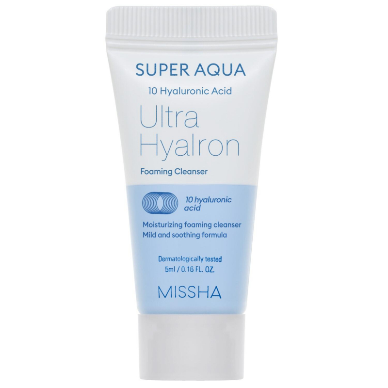 Увлажняющая пенка для умывания Missha/Миша Super Aqua Ultra Hyalron Cleansing Foam 5мл (пробник)