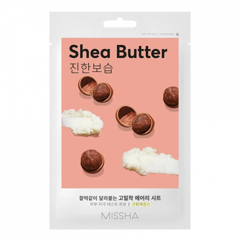 Маска для лица тканевая увлажняющая с маслом ши Missha/Миша Airy Fit Sheet Mask (19гр)