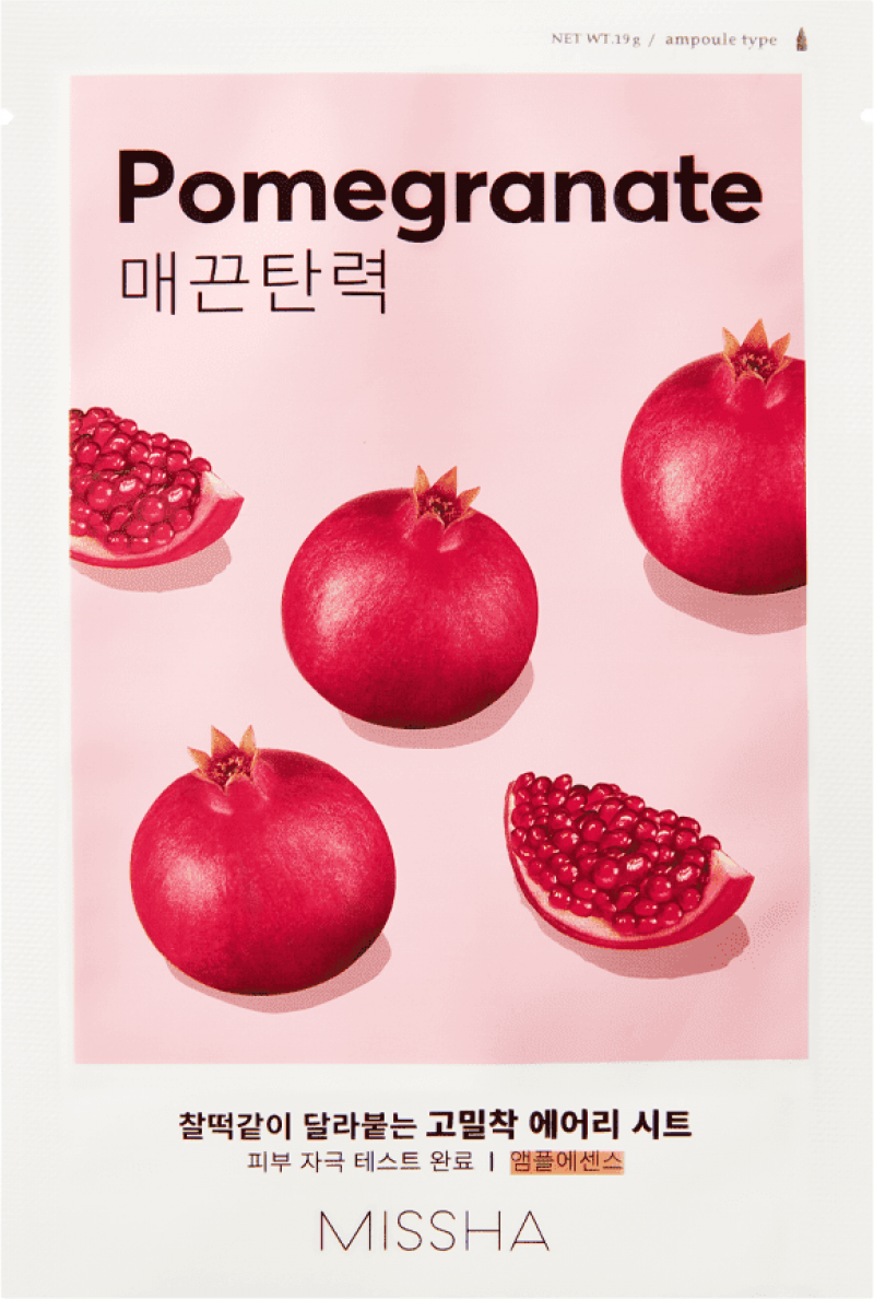 Тонизирующая маска для лица (ампульная) Missha/Миша Airy Fit Sheet Mask Pomegranate (19гр)
