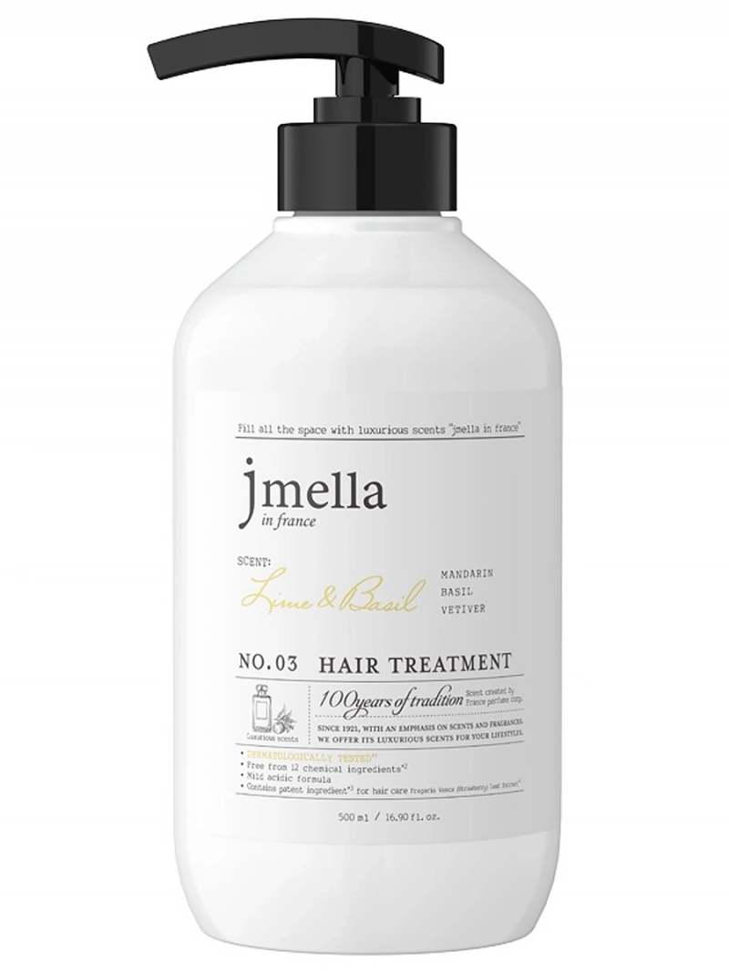 Jmella Парфюмированная маска для всех типов волос Lime & Basil Hair Treatment 500 мл