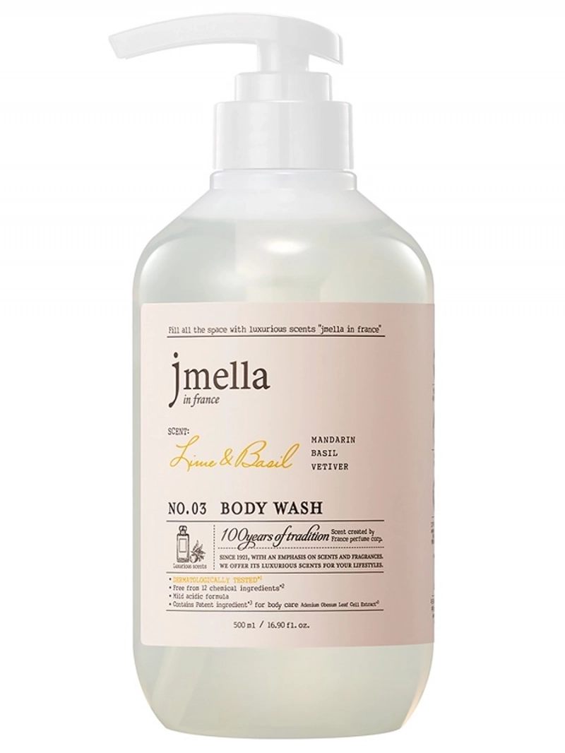 Jmella Парфюмированный гель для душа In France Lime & Basil Body Wash 500 мл