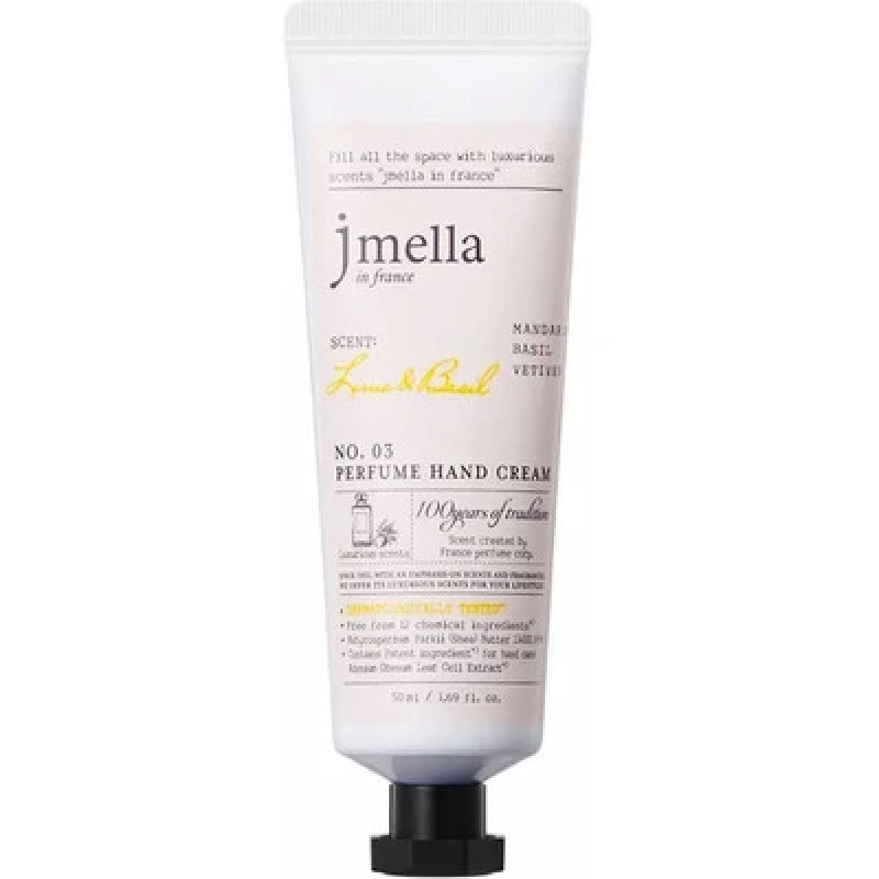 Крем для рук парфюмированный Jmella in france Lime & Basil Perfume Hand Cream, 50 мл