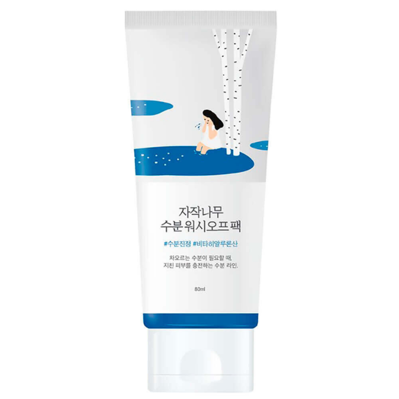 Увлажняющая маска с 52% берёзового сока Роунд лаб Round Lab Birch Juice Moisturizing Washoff Pack 80мл