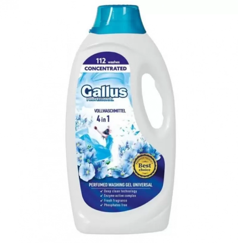 Гель для стирки белья Gallus Галлус Color 4 в 1 универсальный, 4,05 л