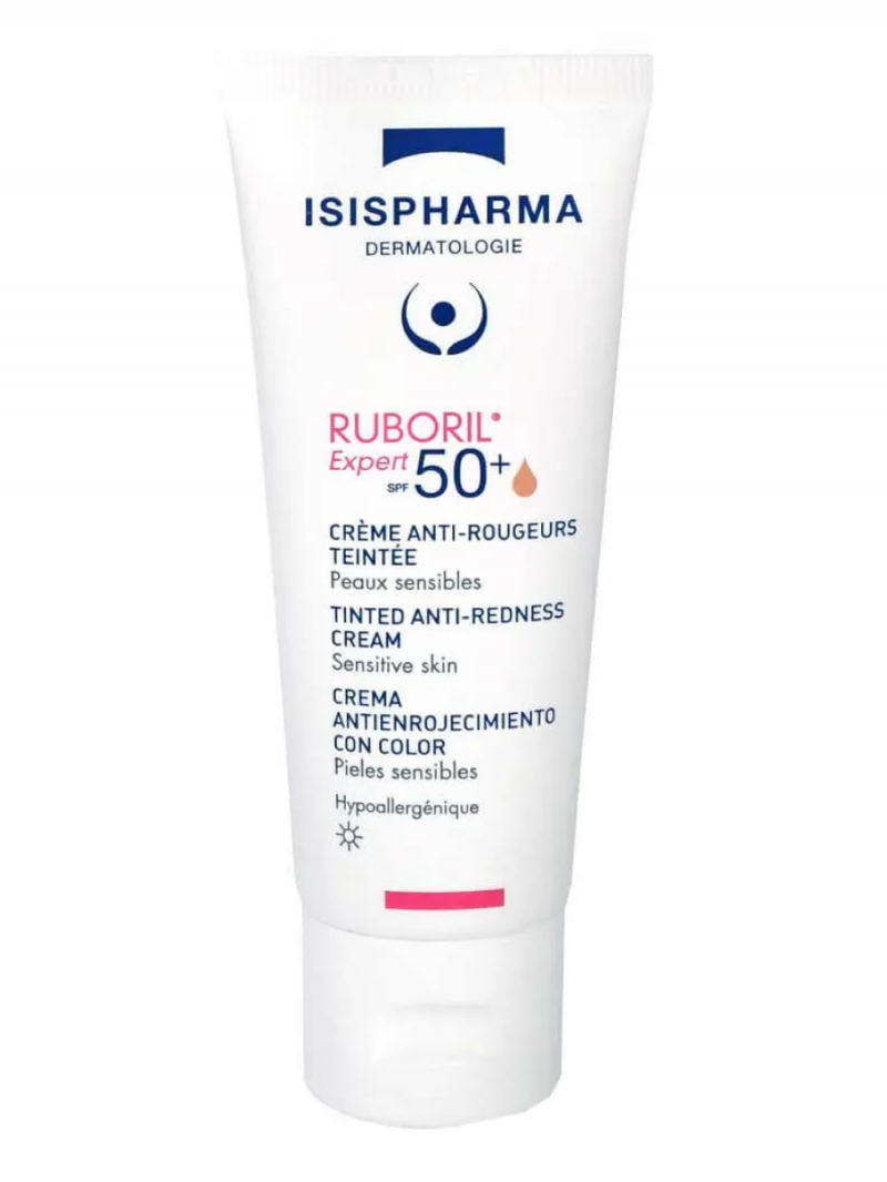 IsisPharma RUBORIL Expert SPF 50 Дневной тонирующий крем от покраснений и купероза для чувствительной кожи Руборил эксперт СПФ 50 Исис Фарма 40мл