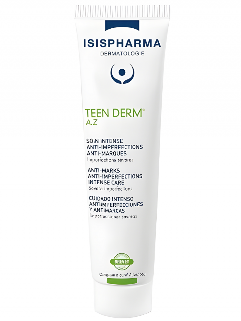 ISISPHARMA TEEN DERM A.Z. Гель-крем для интенсивного ухода за кожей с несовершенствами с азелаиновой кислотой 15%, 30мл