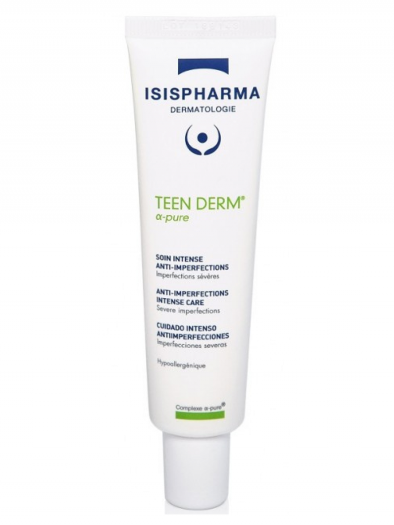 ISISPHARMA TEEN DERM a-pure гель-крем интенсивного ухода за проблемой кожей с высокой степенью выраженности 30 мл