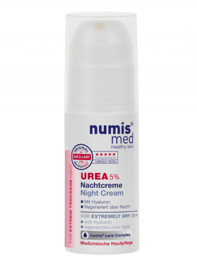 Numis med / Нумис мед Крем ночной увлажняющий для лица с 5% мочевиной и гиалуроновой кислотой для очень сухой кожи, 50 мл.