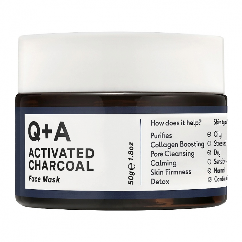 Q+A Кью+ Эй Маска для лица ACTIVATED CHARCOAL 50 гр