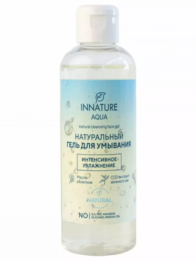 Натуральный гель для умывания Innature Иннатура AQUA,200мл