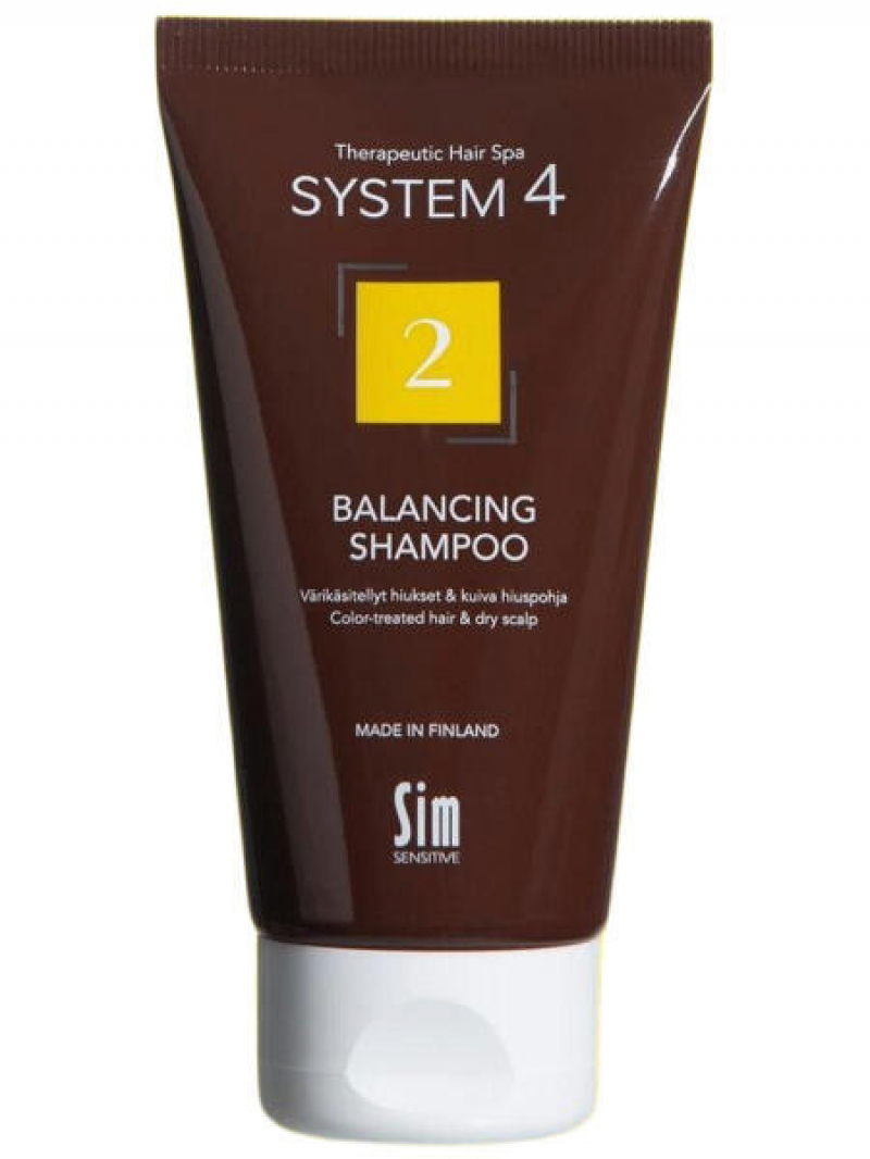 Sim Sensitive System 4 Special Shampoo Терапевтический шампунь No2 для сухой кожи головы и поврежденных волос, 75 мл