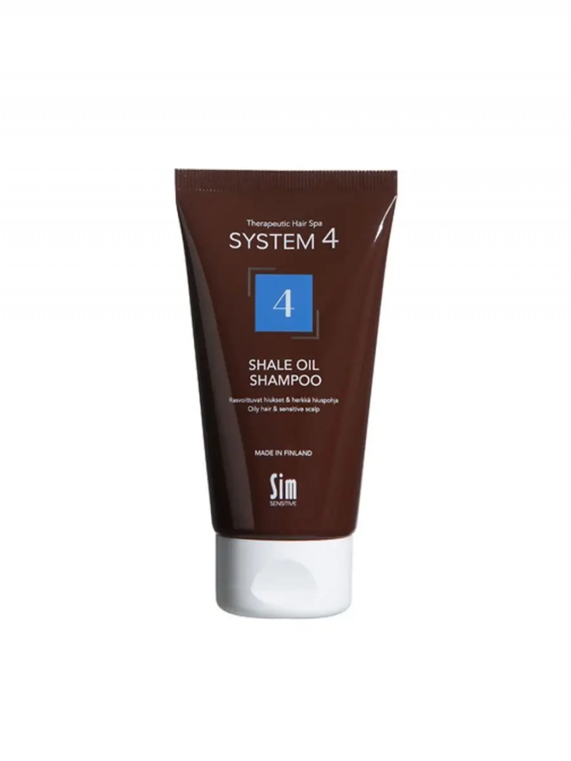 Sim Sensitive System 4 Shale Oil Shampoo Терапевтический шампунь No4 для очень жирной и чувствительной кожи головы, 75 мл