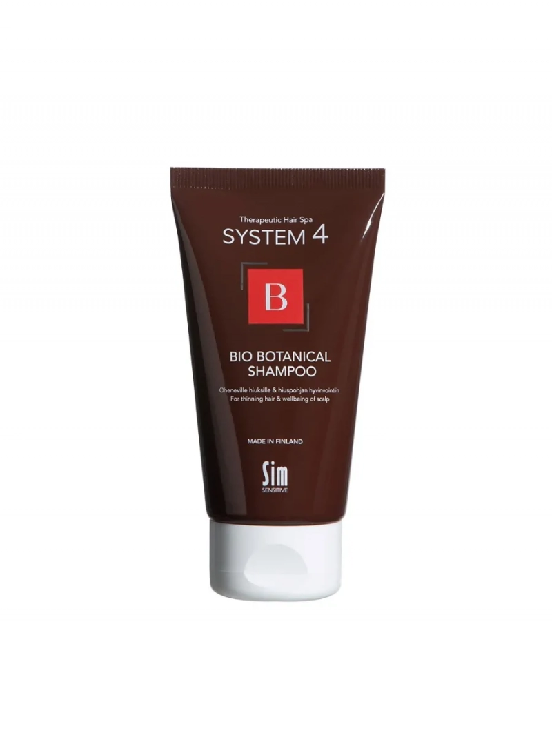 Sim Sensitive System 4 Bio Botanical Shampoo Биоботанический шампунь против выпадения и для стимуляции волос, 75 мл