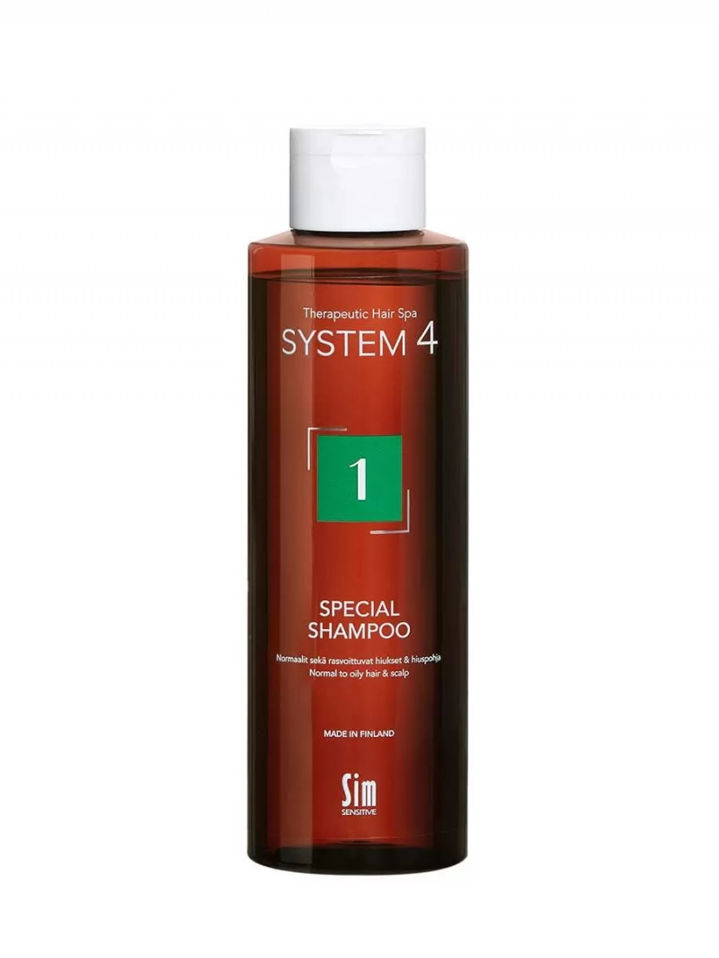 Sim Sensitive System 4 Special Shampoo Терапевтический шампунь No1 для нормальной и жирной кожи головы, 250 мл
