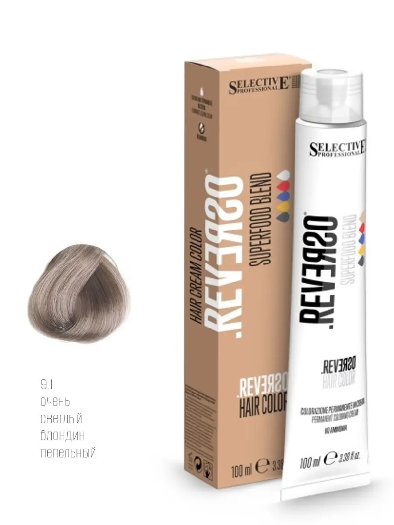 Крем-краска без аммиака Reverso Hair Color тон: 9.1