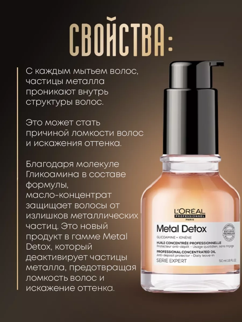 Концентрированное масло для окрашенных волос Metal Detox