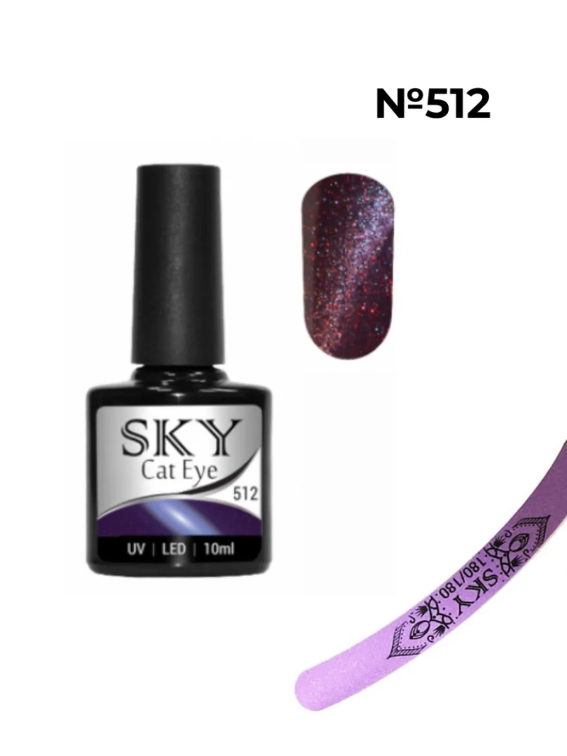 Гель лак кошачий глаз SKY N512