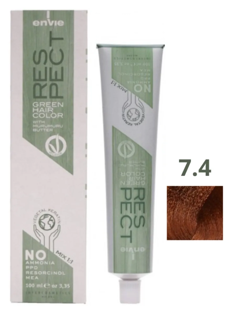 Крем-краска для волос безаммиачная тон 7.4