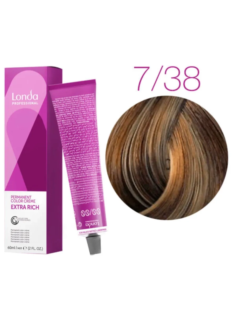 Стойкая крем-краска londacolor для волос Extra Rich 7/38
