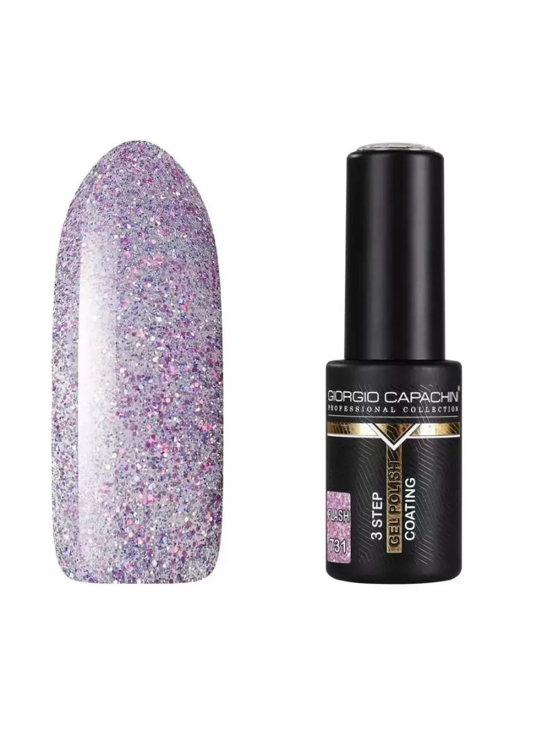 Светоотражающий гель лак с блестками т.731