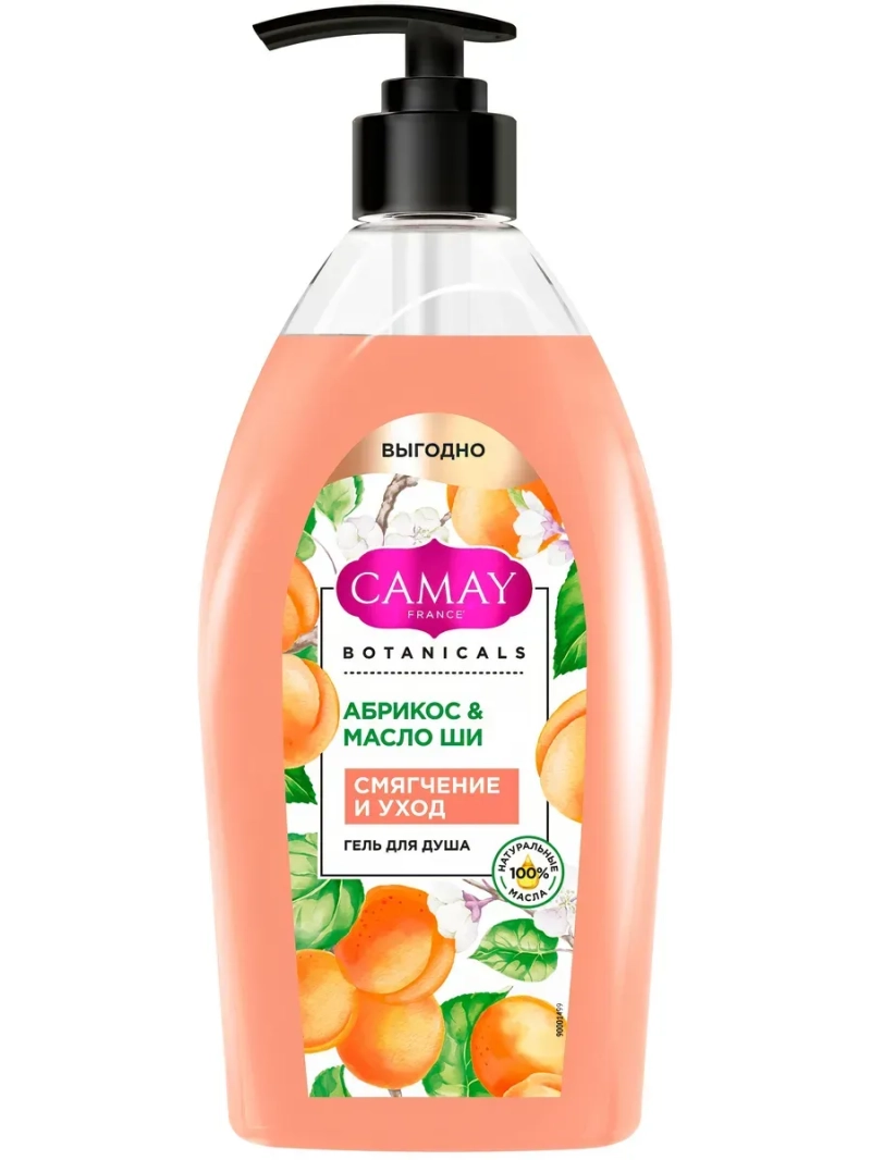 Гель для душа BOTANICALS Абрикос и масло ши 750мл