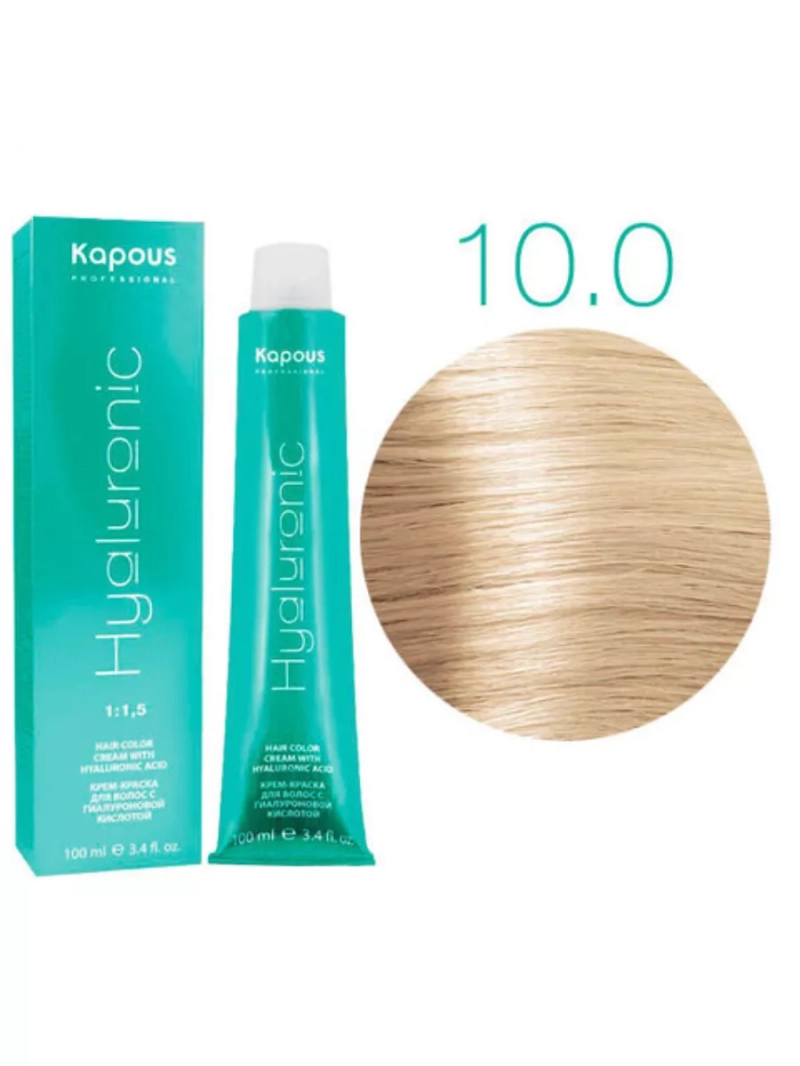 Стойкая крем-краска для волос с гиалуроновой кислотой 10/0
