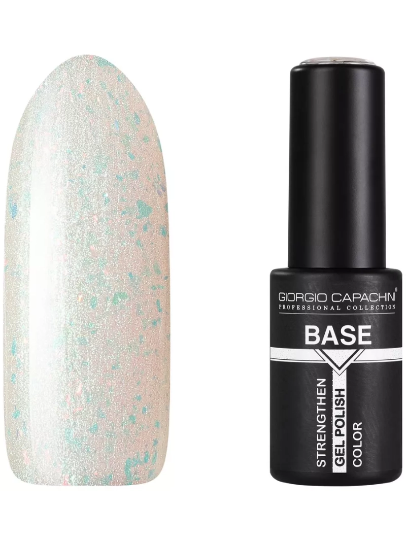 База для гель лака камуфлирующая цветная с поталью №31