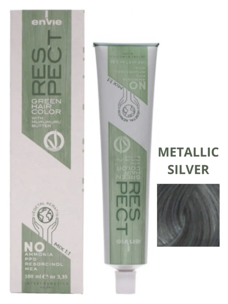 Крем-краска для волос безаммиачная тон METALLIC SILVER