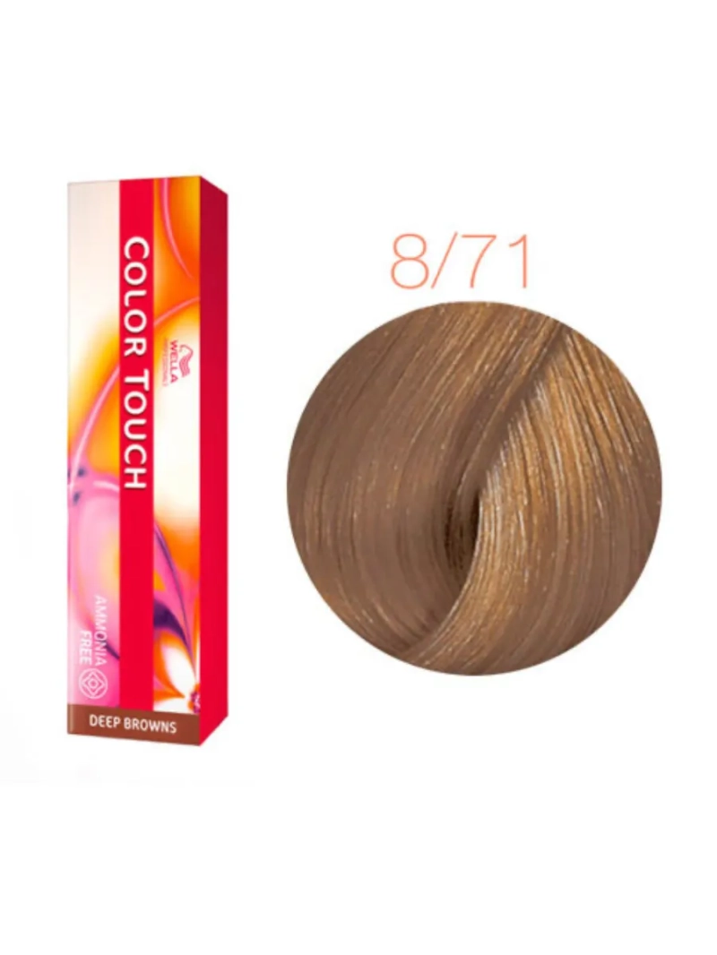 Краска для волос без аммиака,тонирующая 8/71 Color touch