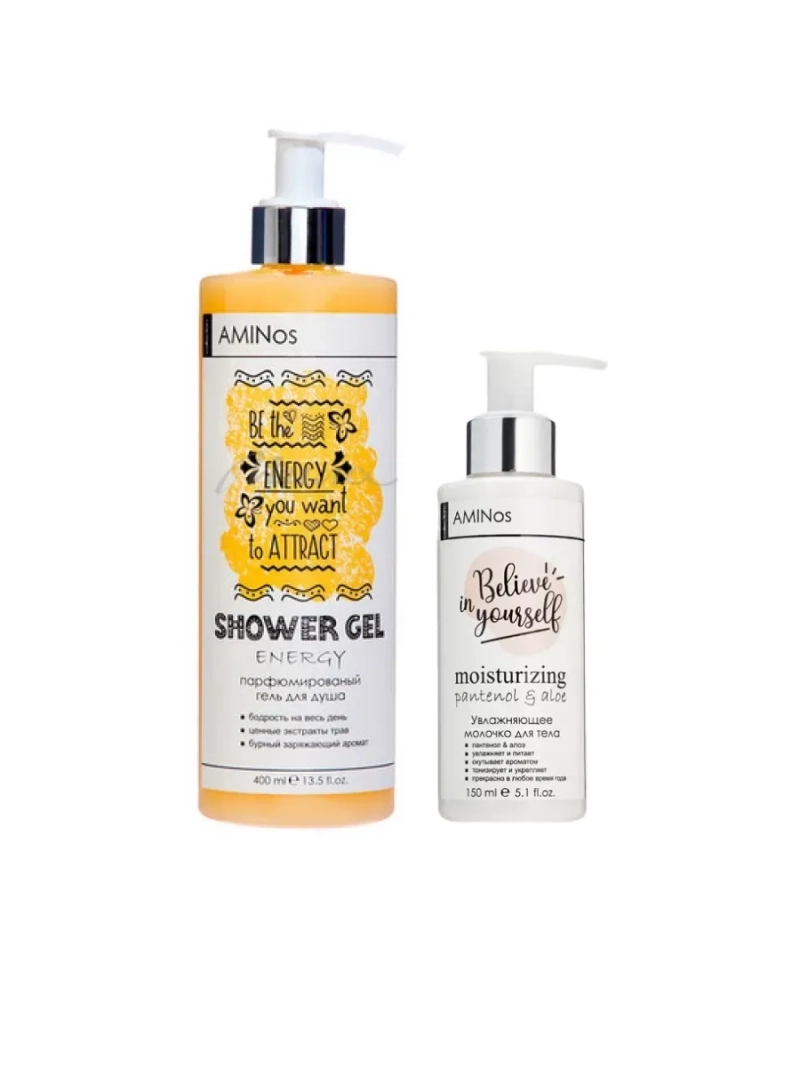 Парфюмированный гель для душа и увлажняющее молочко для тела
