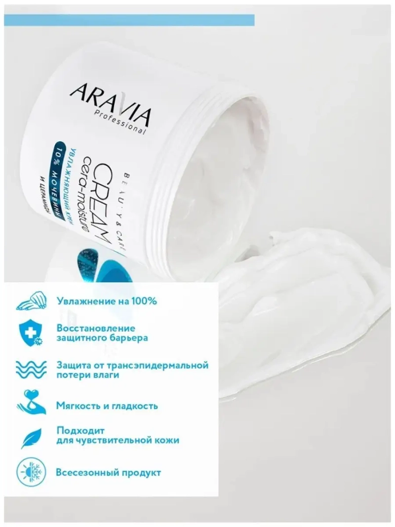 Увлажняющий крем с церамидами и мочевиной (10%) 550мл