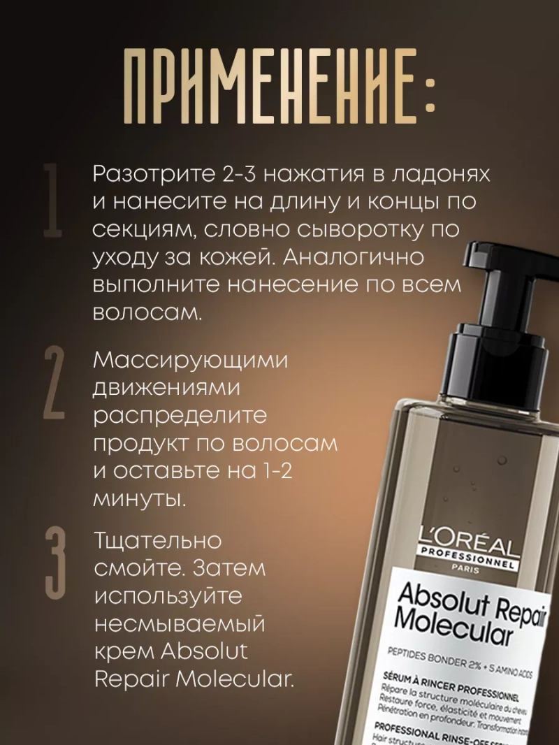 Сыворотка для восстановления волос Absolut Repair Molecular
