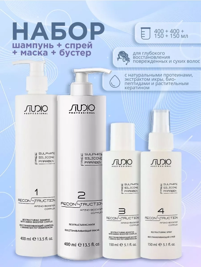Восстанавливающий набор для волос 4в1