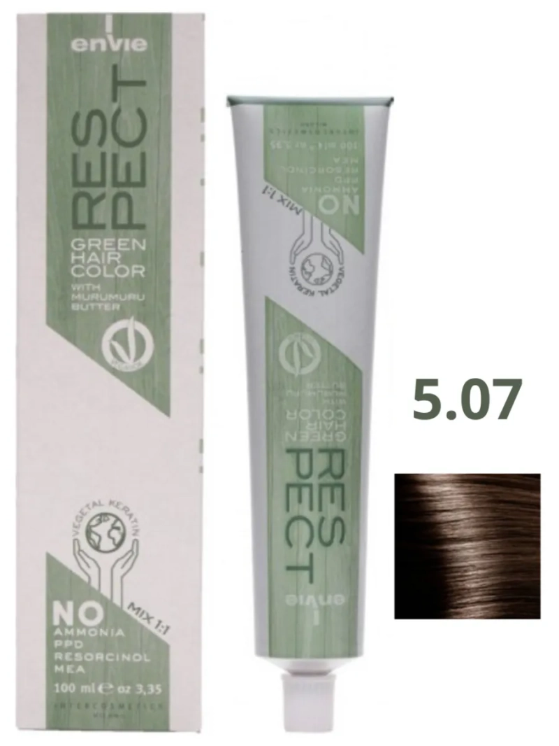 Крем-краска для волос безаммиачная тон 5.07