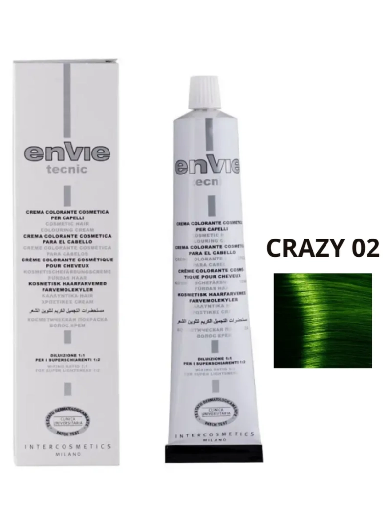 Профессиональный перманентный краситель для волос CRAZY 02