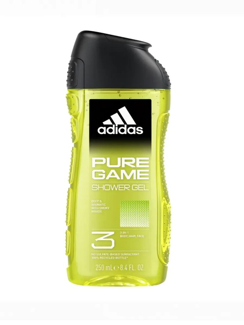 Адидас гель для душа 3 в 1 Pure Game 250 мл