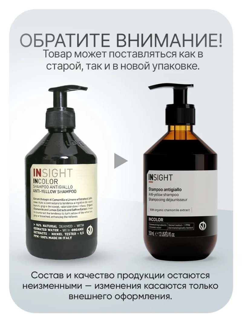 Фиолетовый шампунь для против желтизны волос INCOLOR