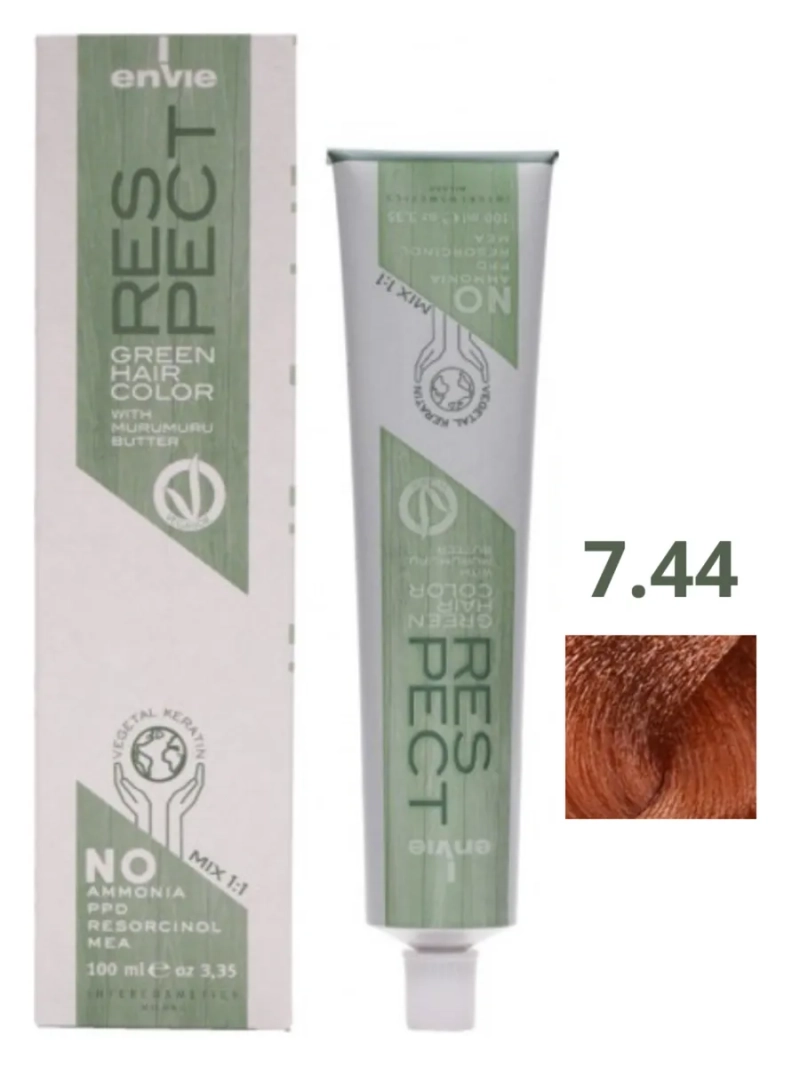 Крем-краска для волос безаммиачная тон 7.44