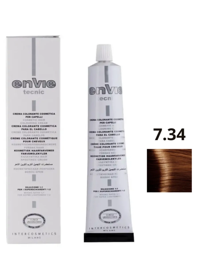Профессиональный перманентный краситель для волос тон 7.34