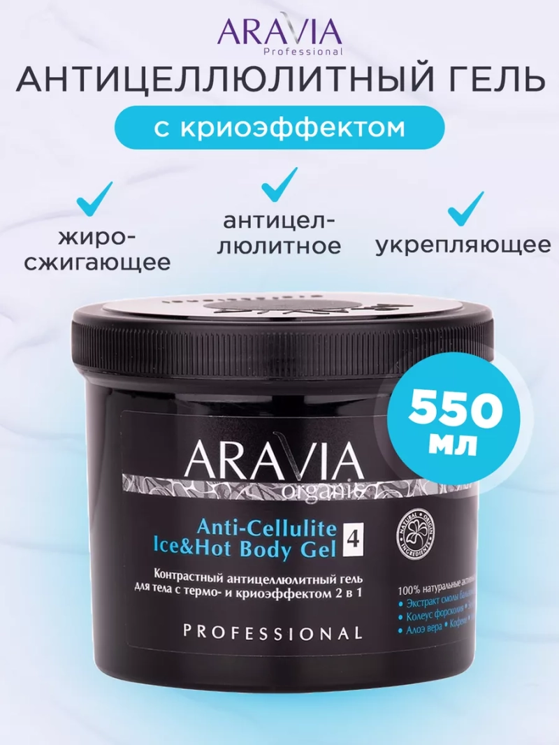 Контрастный антицеллюлитный гель с криоэффектом